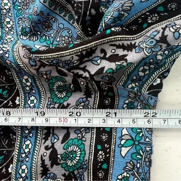 SALE! Aratta Silent Journey Floral Embroidered Sheer Back W/Velvet Tunic Top M - Picture 14 of 15